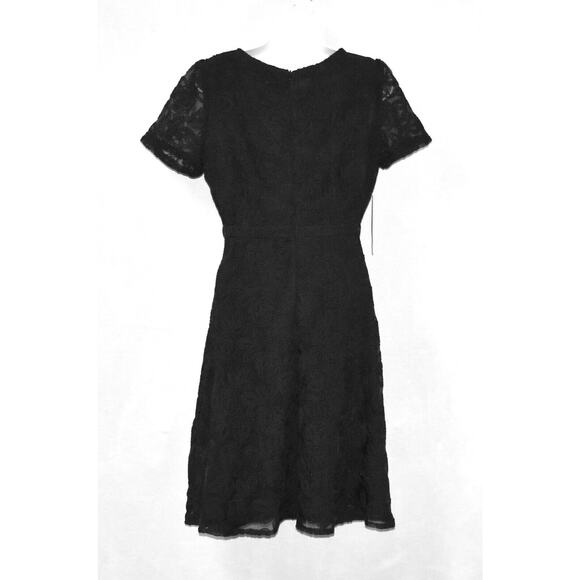 A5 NEW ANTHROPOLOGIE SUNDAY IN BROOKLYN W/Lurex Black Floral Petite Dress Sz S - Picture 2 of 6